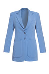 Blue oversized twill blazer