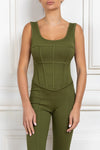 Green Jersey corset top