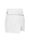 Asymmetric mini skirt in white