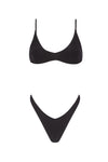 Melissa Skinny crop top and V front high leg hipster bikini set