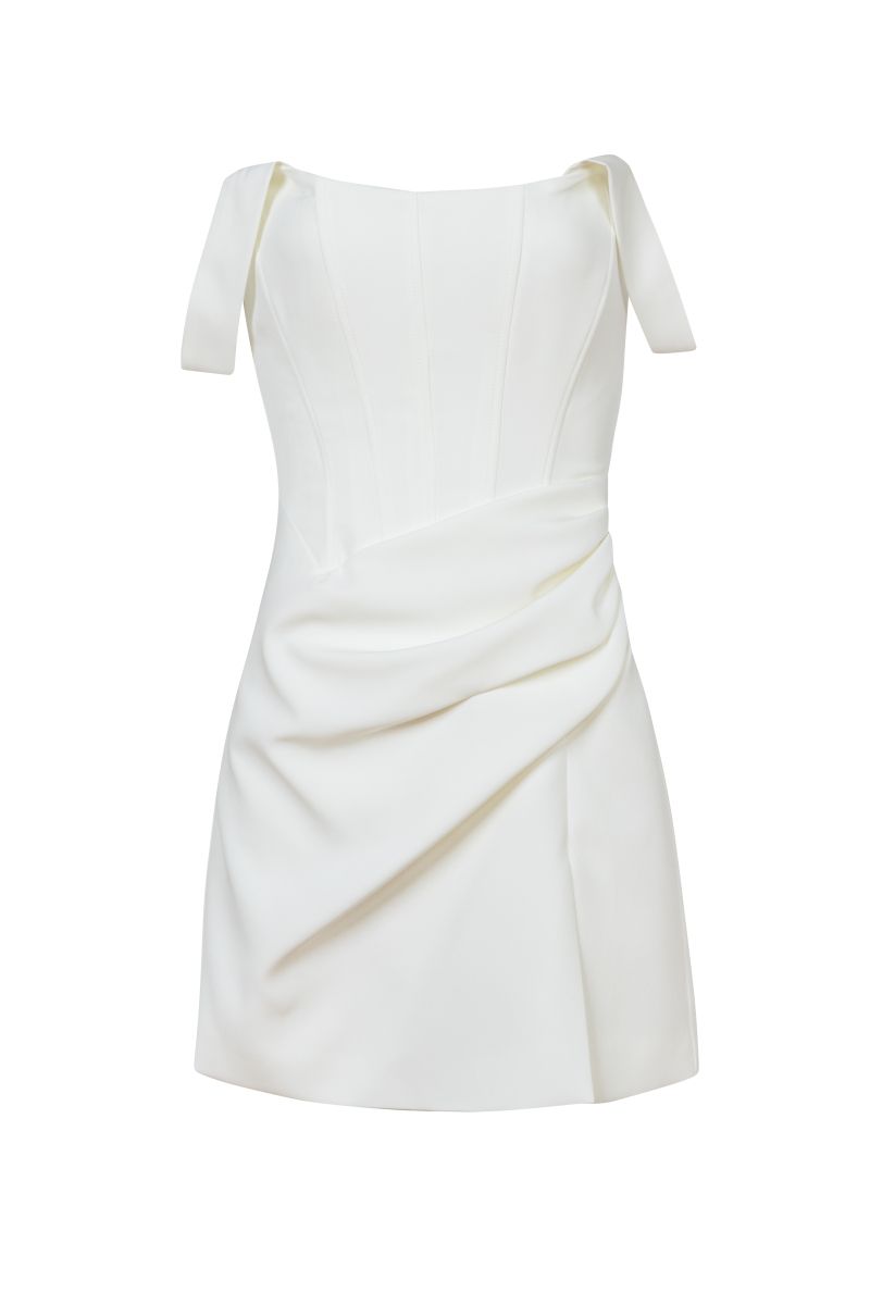 White Mini Off Shoulder Corset Dress